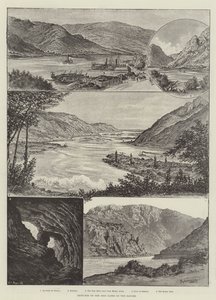 Schizzi delle Porte di Ferro sul Danubio